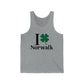 Norwalk Connecticut St. Patrick's Day shirt, I Clover Norwalk