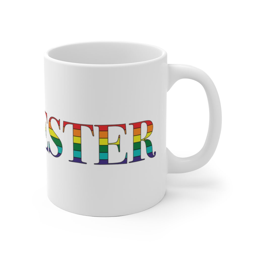 Rochester Rainbow White Ceramic Mug