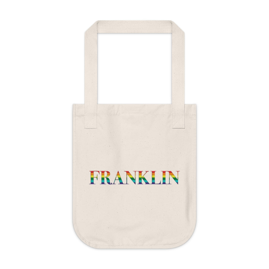 Franklin Rainbow Organic Canvas Tote Bag