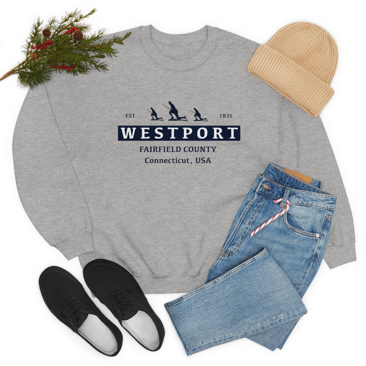 Westport Est. Unisex Heavy Blend™ Crewneck Sweatshirt