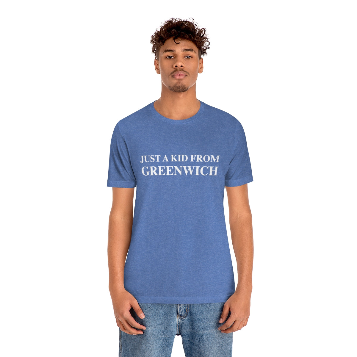 Just a kid from Greenwich Unisex Jersey Short Sleeve Tee