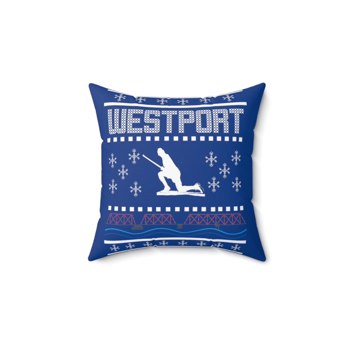 Westport Ugly Holiday Spun Polyester Square Pillow