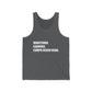 Minuteman. Cannons. Compo Beach Road. Unisex Jersey Tank  How do you say Westport without saying Westport? Westport, Connecticut is filled with unique aspects. Each providing different elements that make up the town from historic to modern traditions. Minuteman. Cannons. Compo Beach Road. You know its Westport.   Proceeds of this collection goes to help build Finding Westport and Finding Connecticut's  brands. 