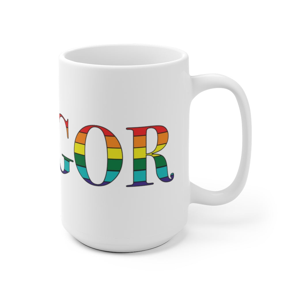 Bangor Rainbow White Ceramic Mug