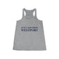 Just a kid from Westport Women's Flowy Racerback Tank