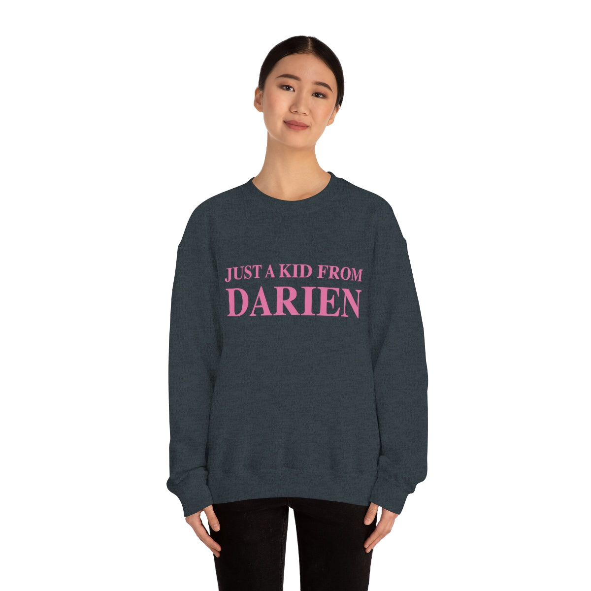 Just a kid from Darien Unisex Heavy Blend™ Crewneck Sweatshirt