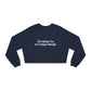 I'd rather be at Compo Beach. Women's Cropped Fleece Pullover
