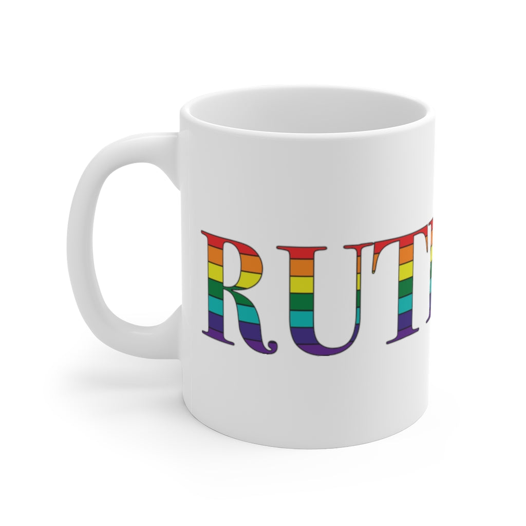 Rutland Rainbow White Ceramic Mug