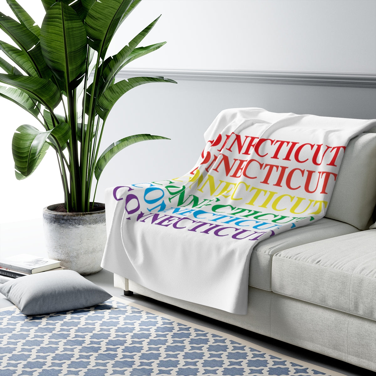 Connecticut Pride Sherpa Fleece Blanket