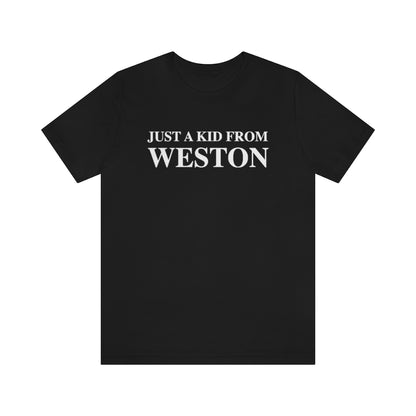 Just a kid from Weston, Weston, Connecticut tee shirts, hoodies sweatshirts, mugs and other apparel, home gifts and souvenirs. Proceeds of this collections goes to help Finding Connecticut’s brand. Free USA shipping 