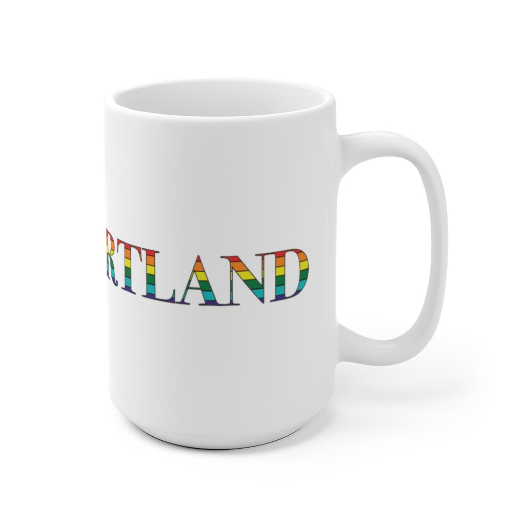 South Portland Rainbow White Ceramic Mug