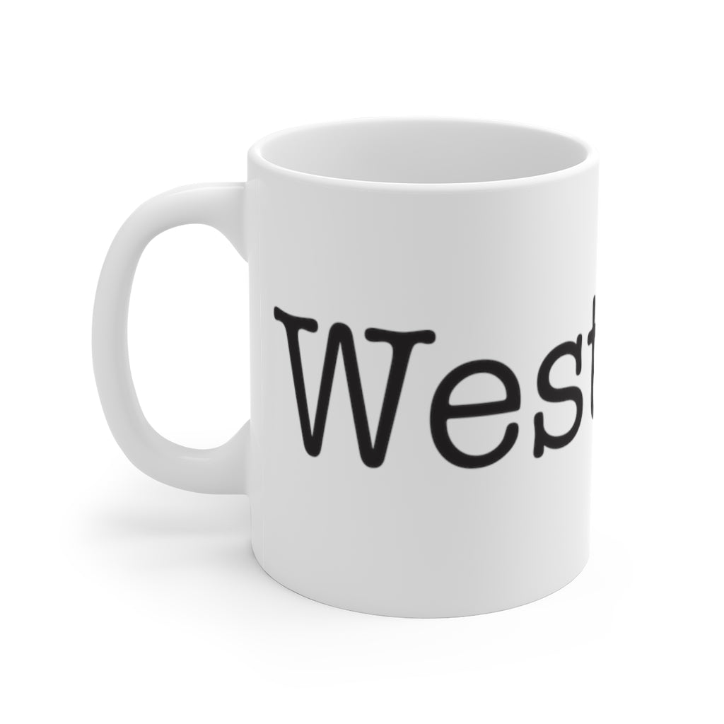 Westport. White Ceramic Mug