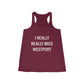 I Really Really Miss Westport Women's Flowy Racerback Tank