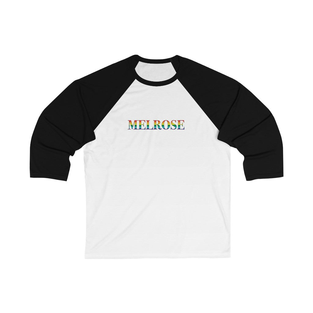 Melrose Rainbow  Unisex 3\4 Sleeve Baseball Tee