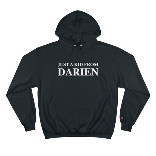 just a kid from darien ct hooded sweatshirt hoodie