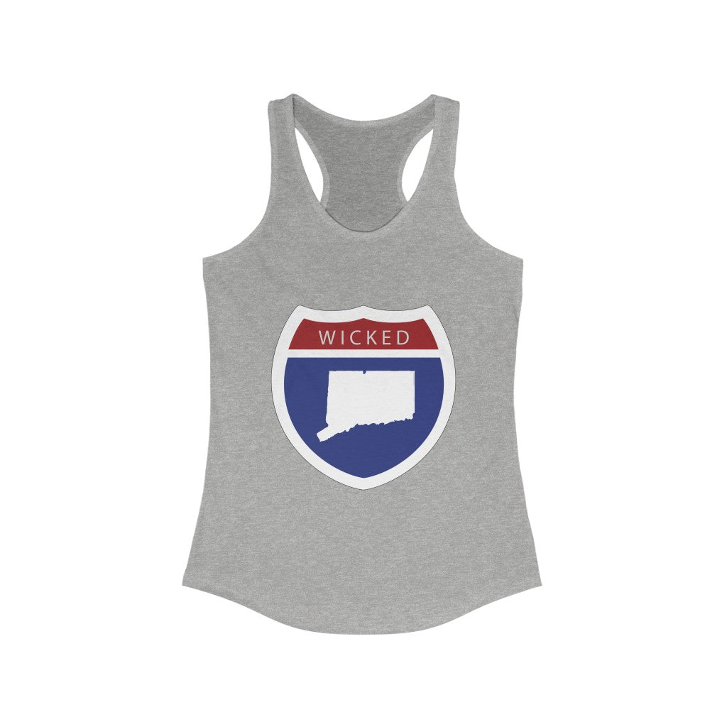 Wicked Connecticut Interstate Women's Ideal Racerback Tank