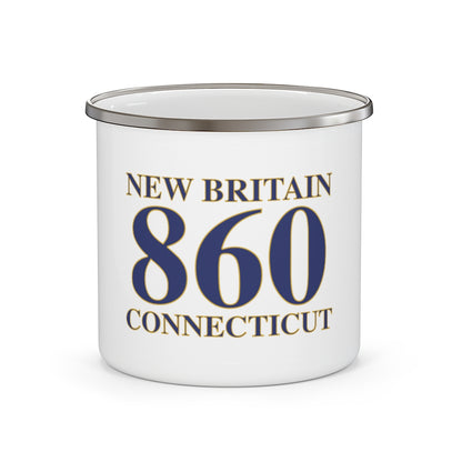 New Britain 860 Connecticut Enamel Camping Mug