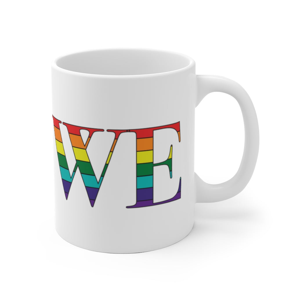 Stowe Rainbow White Ceramic Mug