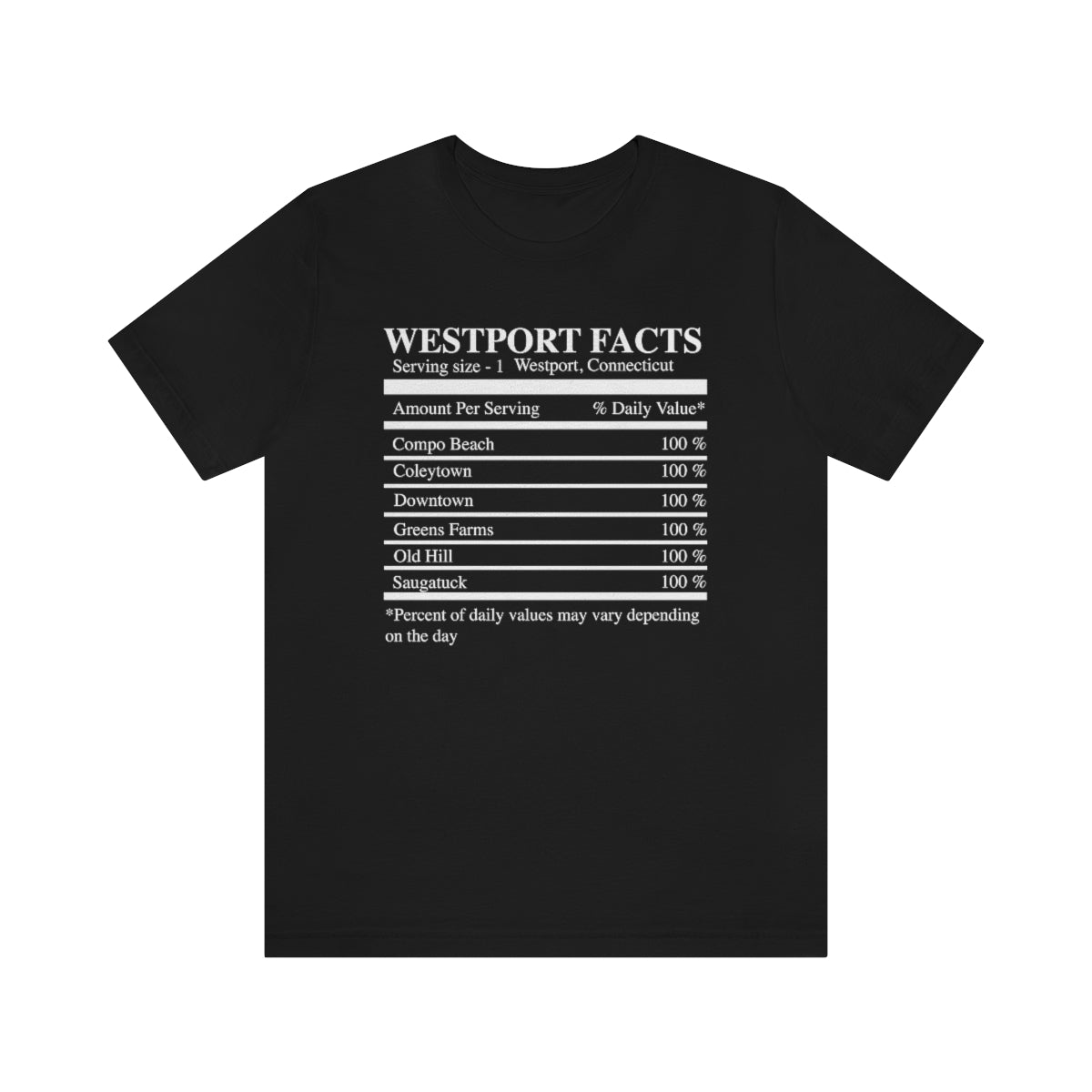 westport facts tee shirt