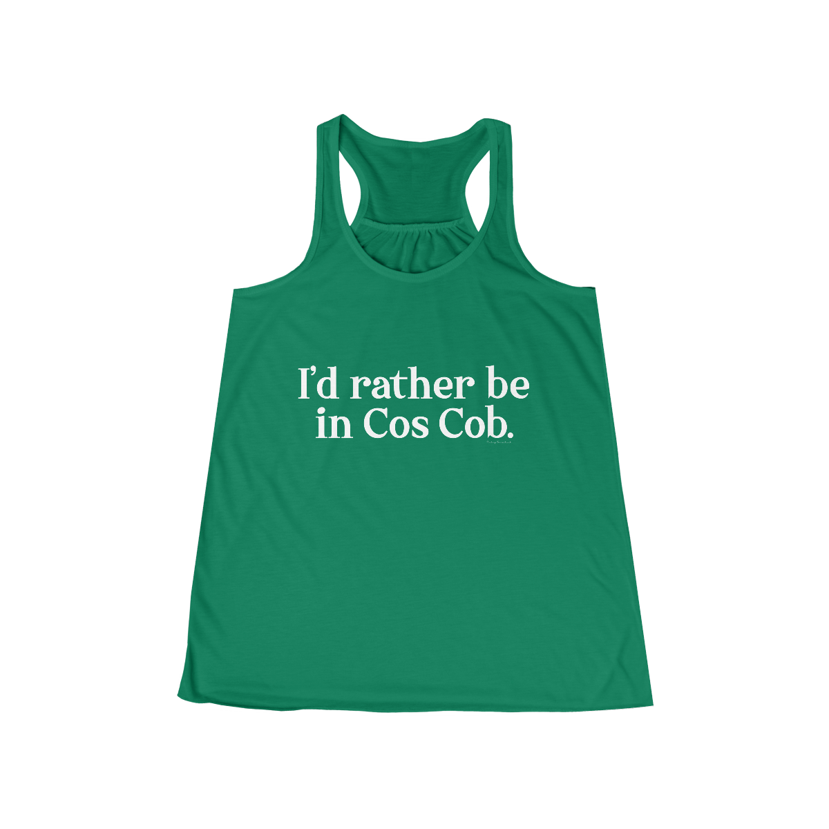 I'd rather be in cos cob womens tank top shirt 