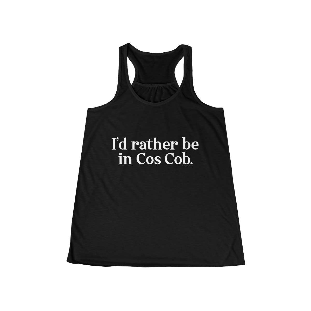 I'd rather be in cos cob womens tank top shirt 