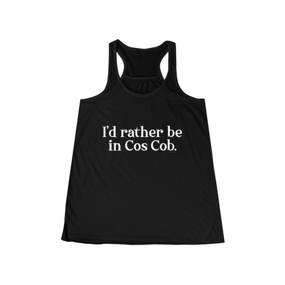 I'd rather be in cos cob womens tank top shirt 