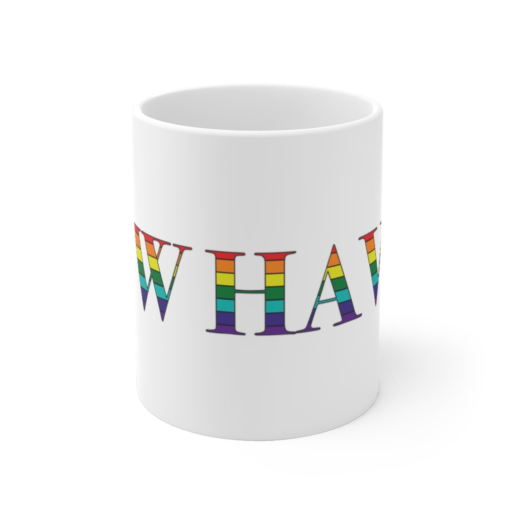 New Haven Rainbow White Ceramic Mug