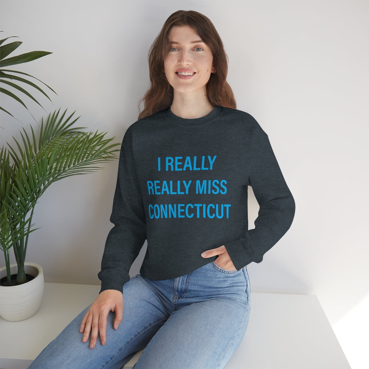 I Really Really Miss Connecticut Unisex Heavy Blend™ Crewneck Sweatshirt