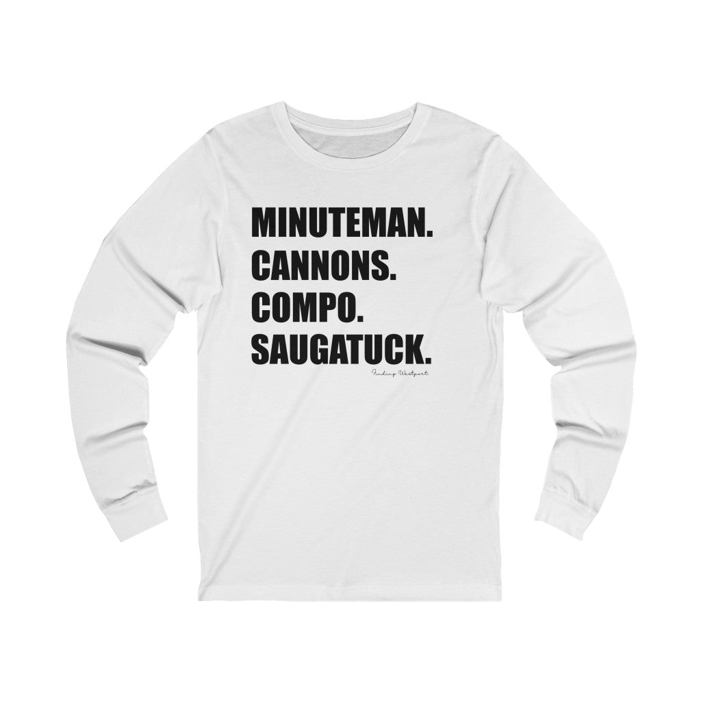 Minuteman. Cannons. Compo. Saugatuck. Unisex Jersey Long Sleeve Tee