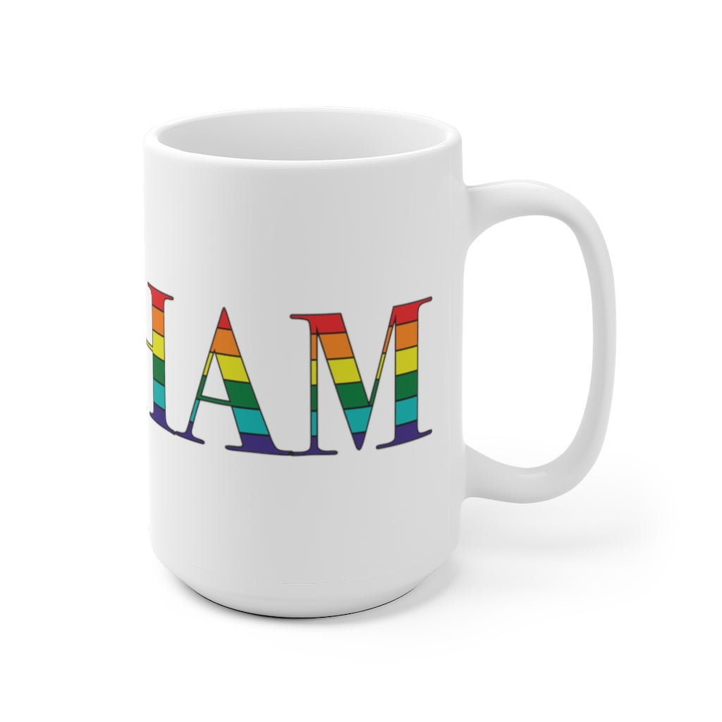 Durham Rainbow White Ceramic Mug