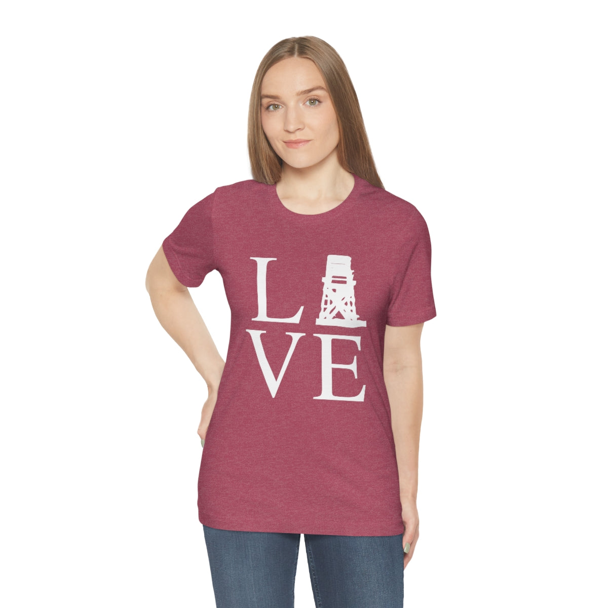 Fairfield Love (front) Unisex Jersey Short Sleeve Tee