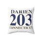 Darien 203 Connecticut Spun Polyester Square Pillow