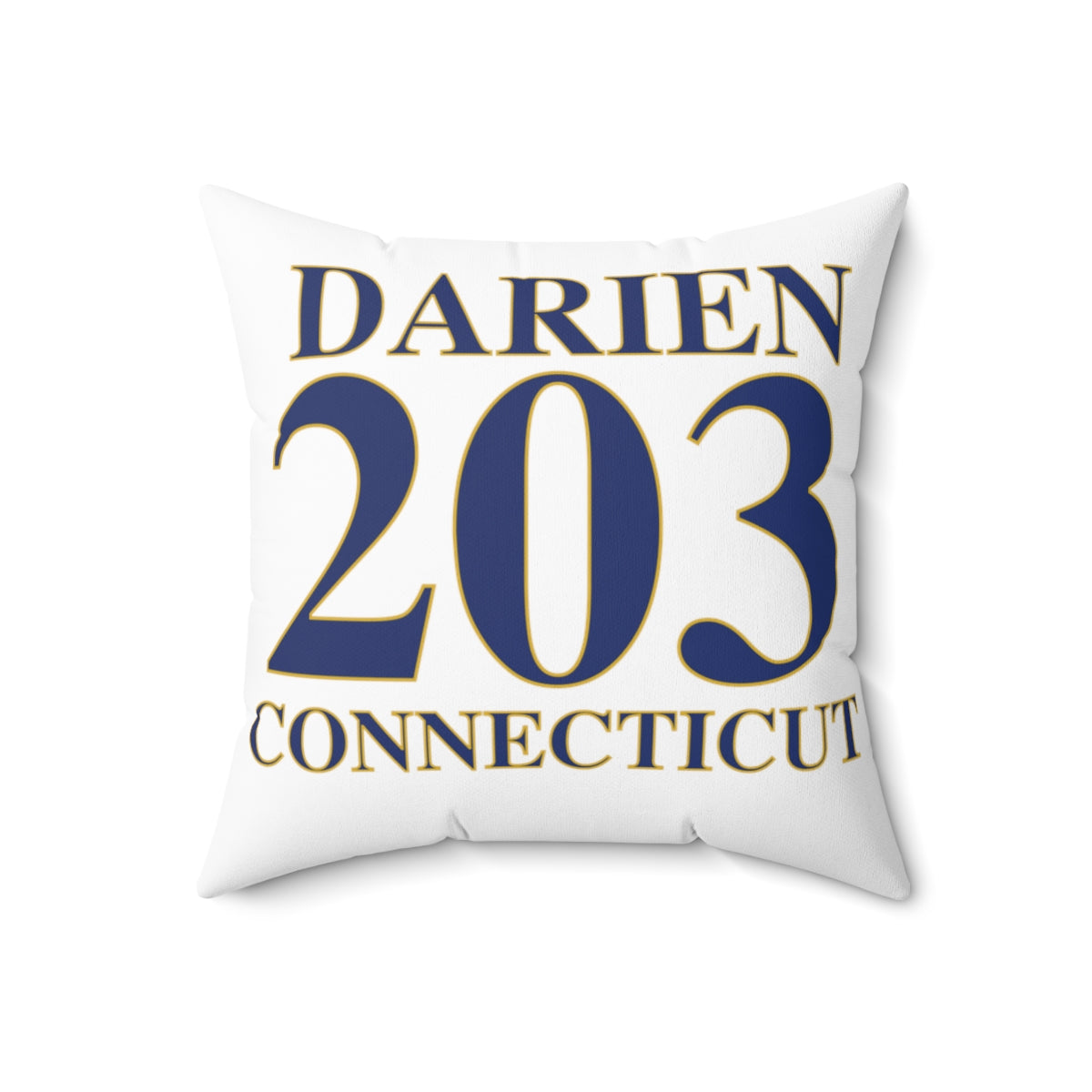 Darien 203 Connecticut Spun Polyester Square Pillow