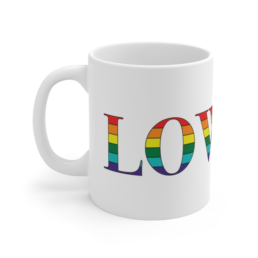 Lowell Rainbow White Ceramic Mug