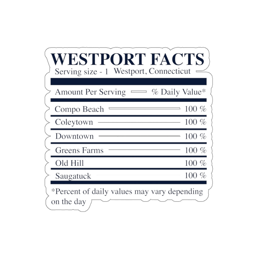 Westport Facts Kiss-Cut Stickers