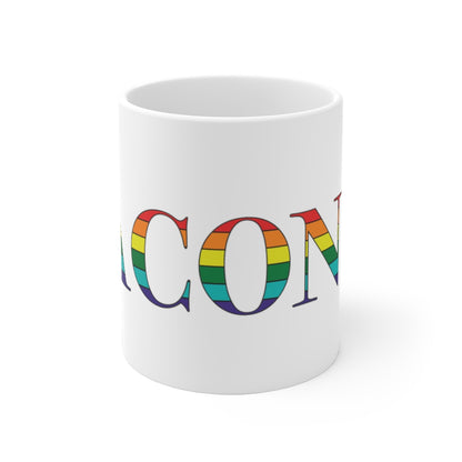 Laconia Rainbow White Ceramic Mug