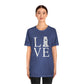 Fairfield Love (front) Unisex Jersey Short Sleeve Tee