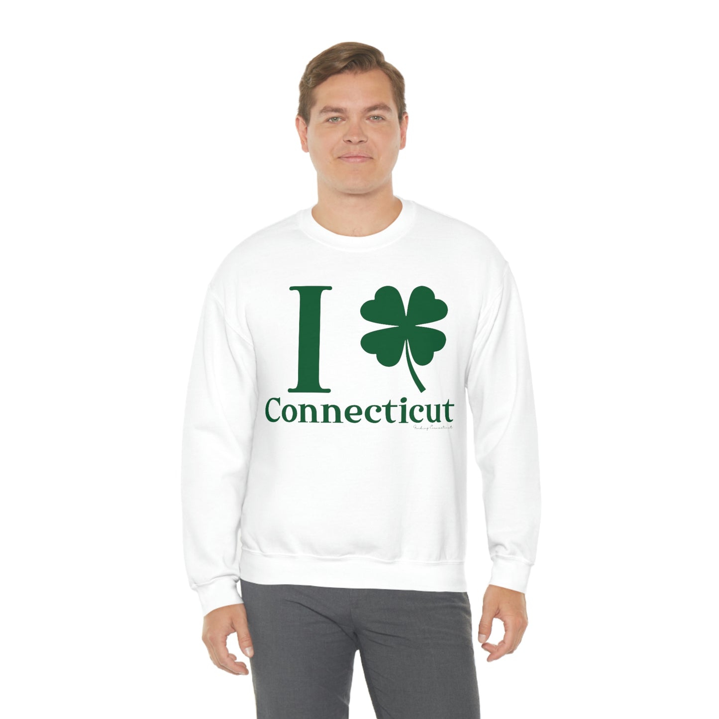 I Clover Connecticut (Green) Unisex Heavy Blend™ Crewneck Sweatshirt