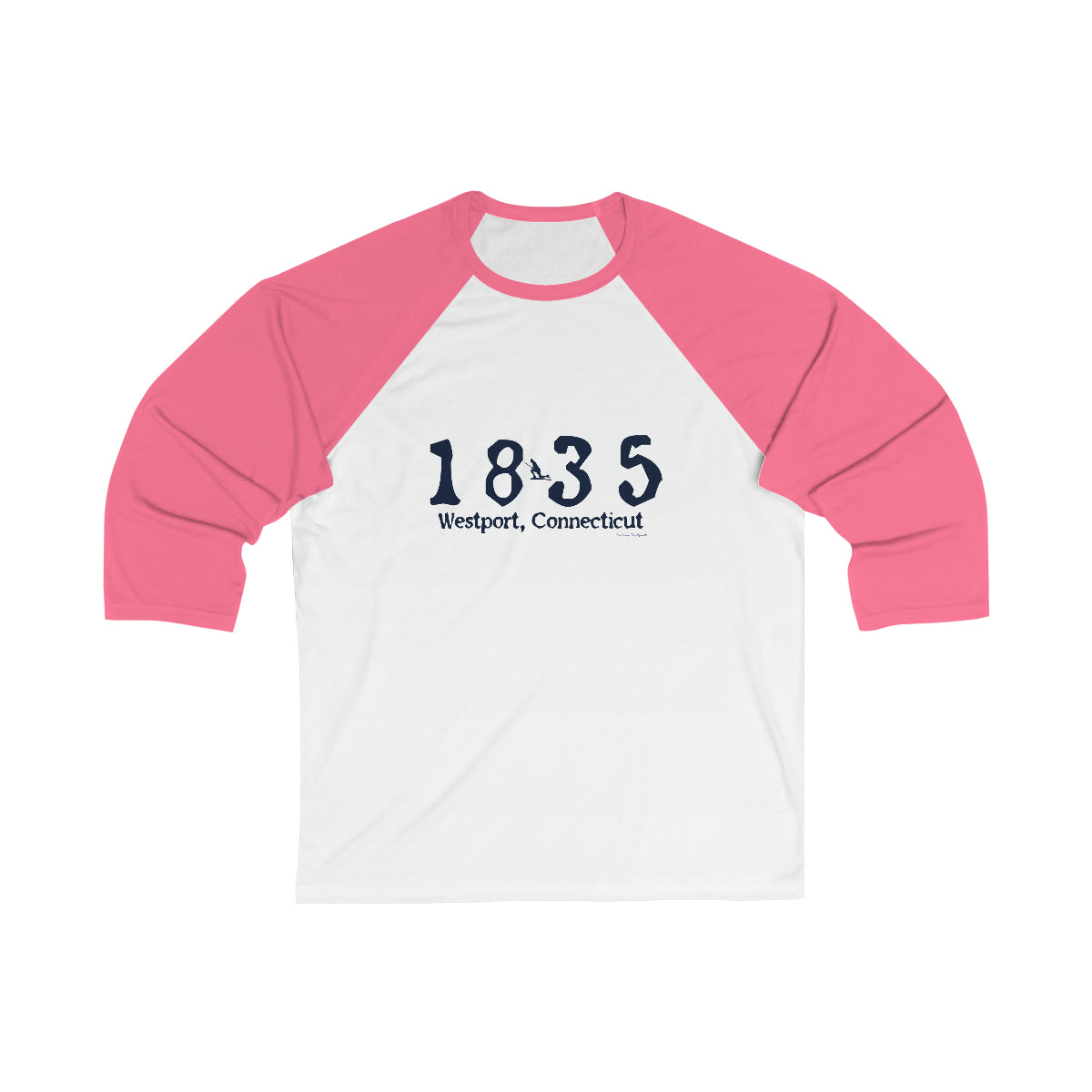 1835 Small Minuteman Unisex 3\4 Sleeve Baseball Tee