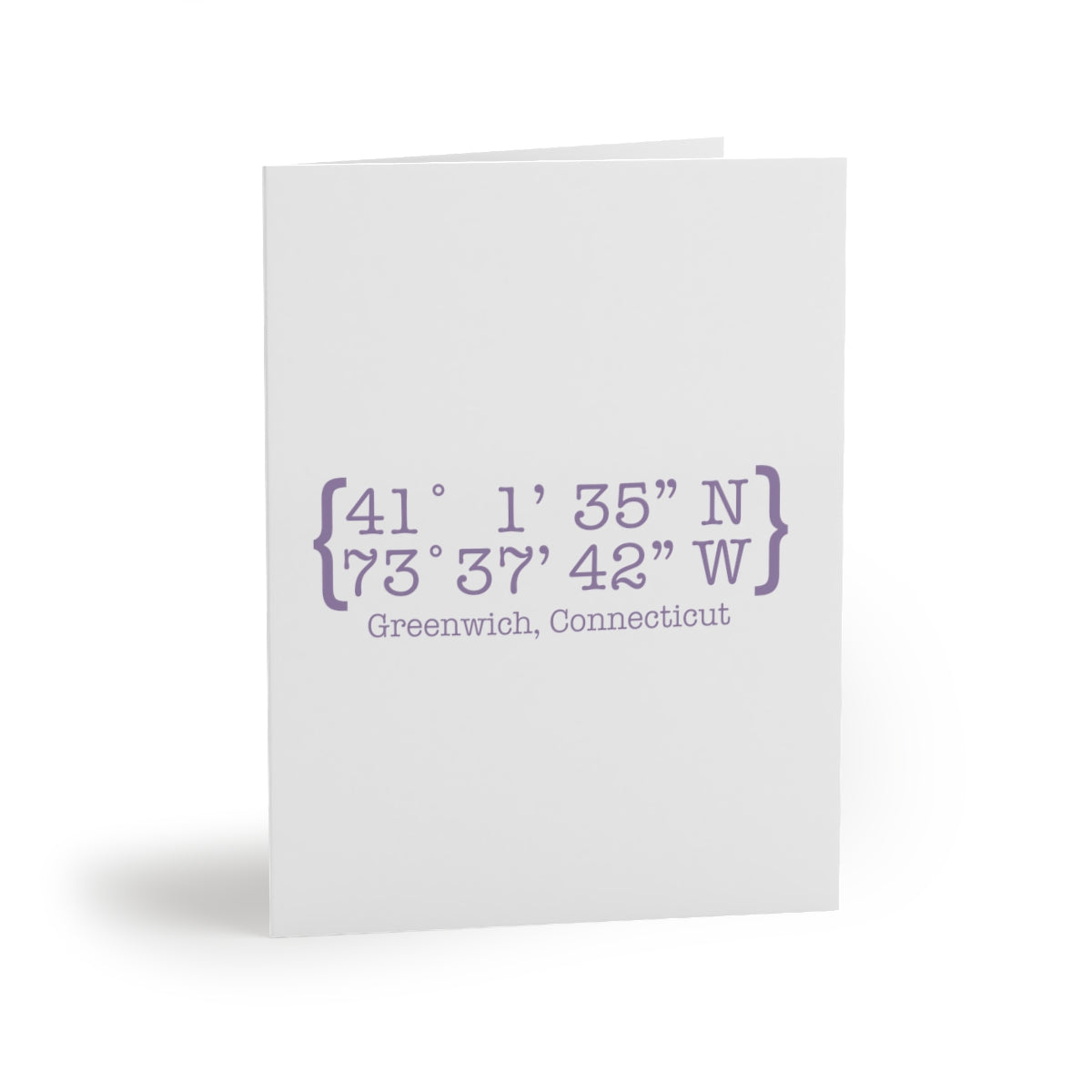 Greenwich Coordinates Greeting Cards (8, 16, and 24 pcs)