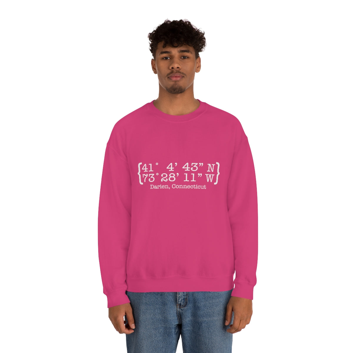 Darien Coordinates Unisex Heavy Blend™ Crewneck Sweatshirt