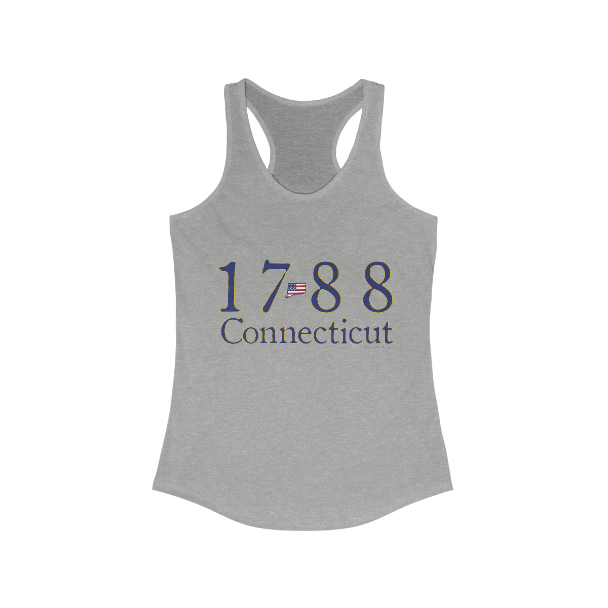 1788 Connecticut American Flag Women's Ideal Racerback Tank