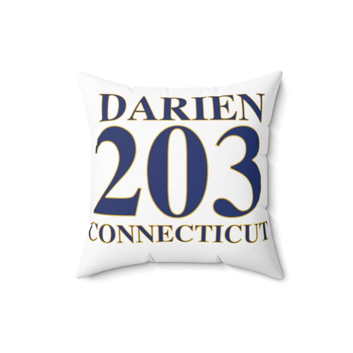 Darien 203 Connecticut Spun Polyester Square Pillow