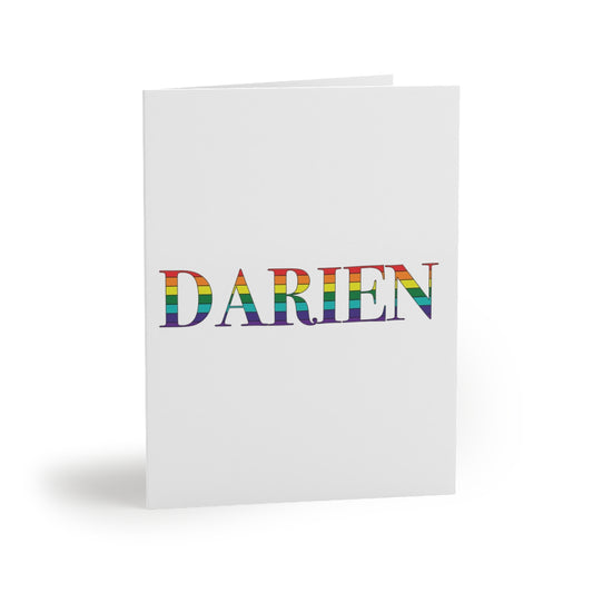 Darien ct rainbow pride greeting card