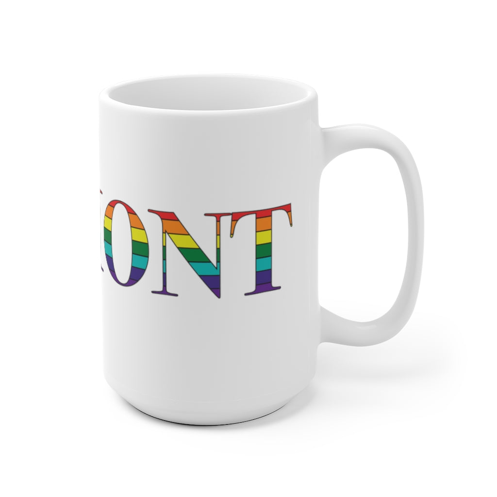 Vermont Rainbow White Ceramic Mug