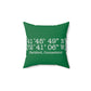 Hartford Coordinates Spun Polyester Square Pillow  Proceeds help grow Finding Connecticut's website and brand.   Click here to return to our home page.
