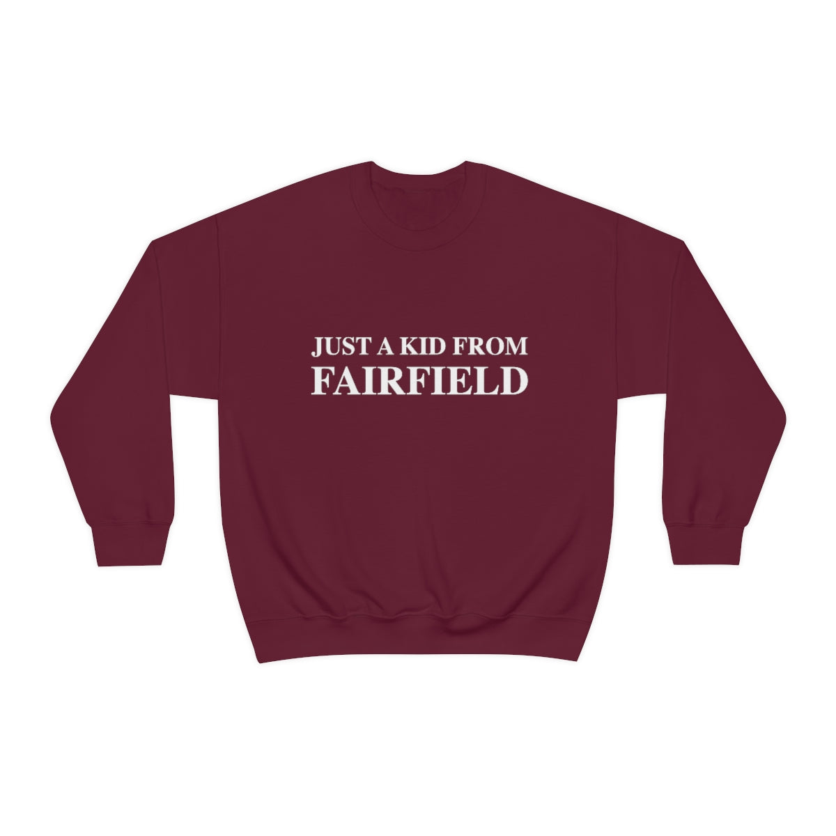 Just a kid from Fairfield Unisex Heavy Blend™ Crewneck Sweatshirt