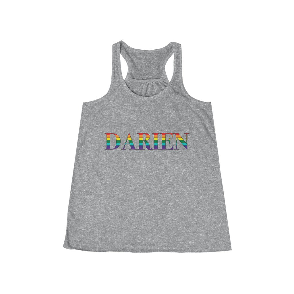 darien connecticut rainbow pride womens tank top shirt