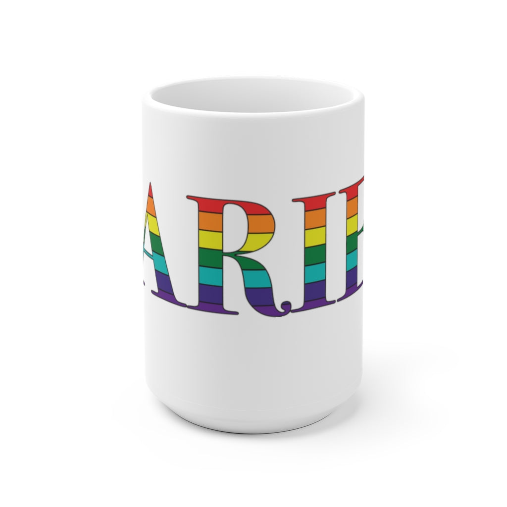 Darien Rainbow White Ceramic Mug