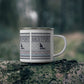 Westport Ugly Holiday Blue / White  Enamel Camping Mug